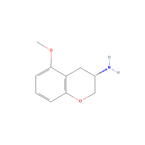 (3S)-3,4-dihydro-5-methoxy-2H-1-Benzopyran-3-amine (CAS: 117422-50-1) - Chemical Structure and Molecular Formula 