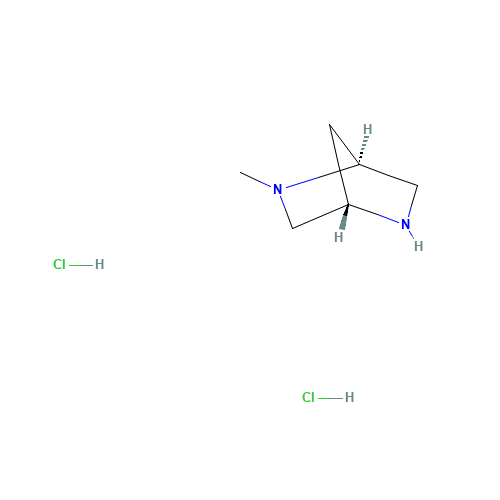 (1S,4S)-2-METHYL-2,5-DIAZABICYCLO(2.2.1)HEPTANE 2HBR (CAS: 127420-27-3) - Chemical Structure and Molecular Formula 