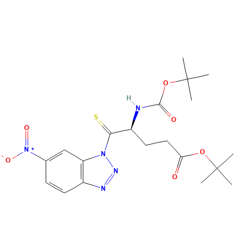 Boc-ThionoGlu(OtBu)-1-(6-nitro)benzotriazolide (CAS: 184951-90-4) - Chemical Structure and Molecular Formula 