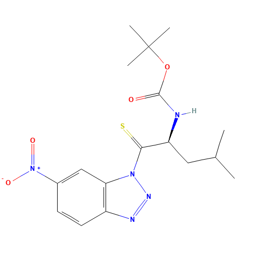BOC-THIONOLEU-1-(6-NITRO)BENZOTRIAZOLIDE (CAS: 214750-70-6) - Chemical Structure and Molecular Formula 