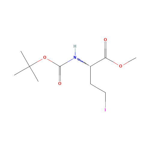 (S)-Boc-γ-Iodo-Abu-OMe (CAS: 101650-14-0) - Chemical Structure and Molecular Formula 
