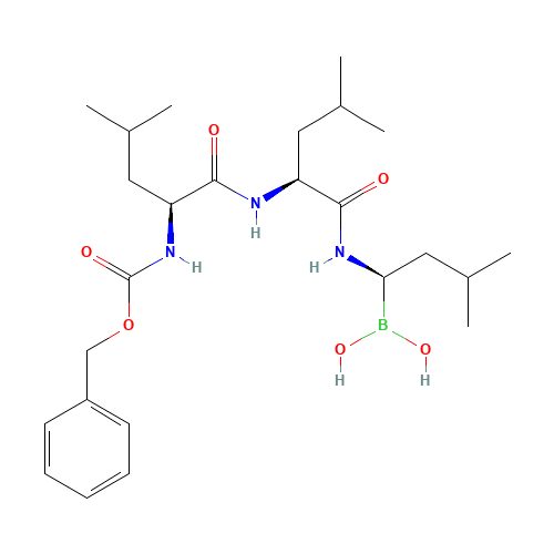 Z-Leu-Leu-Leu-B(OH)2 (MG262) (CAS: 179324-22-2) - Chemical Structure and Molecular Formula 