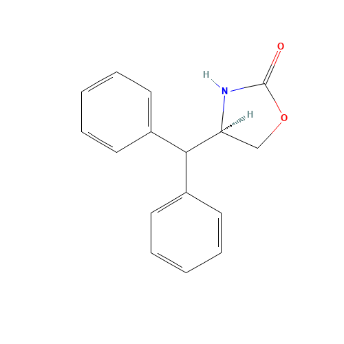 (R)-(+)-4-(DIPHENYLMETHYL)-2-OXAZOLIDIN (CAS: 173604-33-6) - Chemical Structure and Molecular Formula 