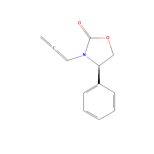 (4R)-4-phenyl-3-(1,2-propadienyl)-2-Oxazolidinone (CAS: 256382-50-0) - Chemical Structure and Molecular Formula 