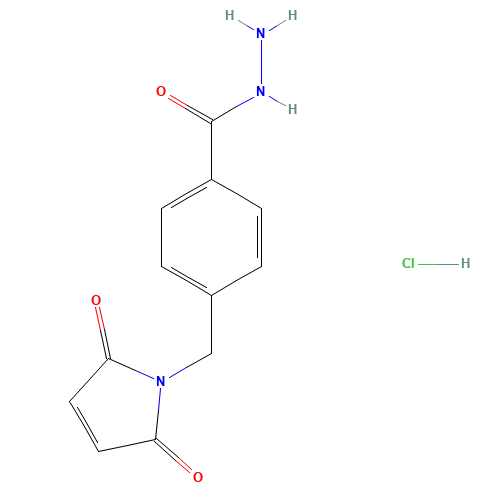4-(2-N-Maleimido)methyl benzohydrazide-HCl (CAS: 129506-88-3) - Chemical Structure and Molecular Formula 