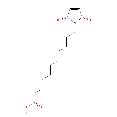 11-Maleimidoundecanoic acid (CAS: 57079-01-3) - Chemical Structure and Molecular Formula 