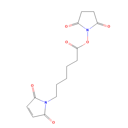 N-Succinimidyl 6-maleimidohexanoate (CAS: 55750-63-5) - Chemical Structure and Molecular Formula 