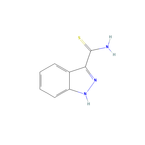 1H-Indazole-3-carbothioamide (CAS: 28751-69-1) - Chemical Structure and Molecular Formula 