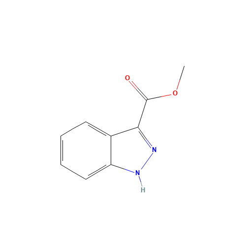 1H-INDAZOLE-3-CARBOXYLIC ACID METHYL ESTER (CAS: 43120-28-1) - Chemical Structure and Molecular Formula 