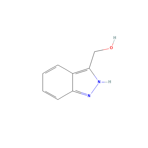 3-(HYDROXYMETHYL)INDAZOLE (CAS: 64132-13-4) - Chemical Structure and Molecular Formula 