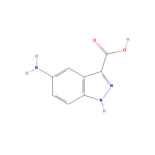 5-AMINO-1H-INDAZOLE-3-CARBOXYLIC ACID (CAS: 78155-77-8) - Chemical Structure and Molecular Formula 