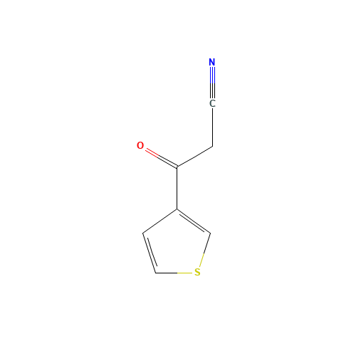 3-oxo-3-(3-thienyl)propanenitrile (CAS: 69879-30-7) - Chemical Structure and Molecular Formula 
