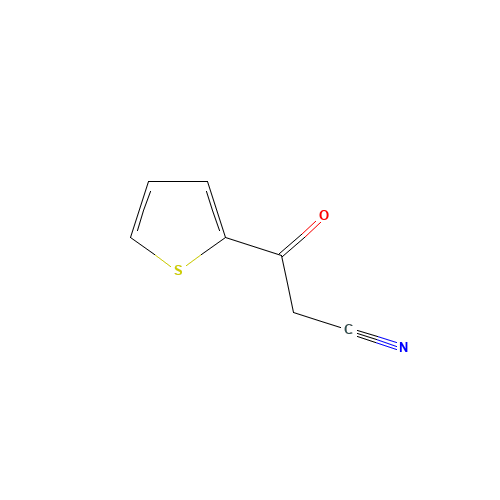 2-THENOYLACETONITRILE (CAS: 33898-90-7) - Chemical Structure and Molecular Formula 