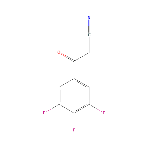 3,4,5-TRIFLUOROBENZOYLACETONITRILE (CAS: 842140-50-5) - Chemical Structure and Molecular Formula 