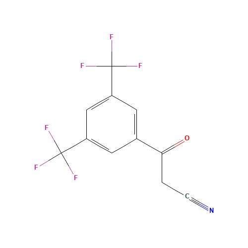 3,5-Trifluromethylbenzoylacetonitrile (CAS: 267880-81-9) - Chemical Structure and Molecular Formula 