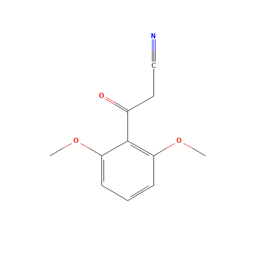 2,6-DIMETHOXYBENZOYLACETONITRILE (CAS: 847951-47-7) - Chemical Structure and Molecular Formula 