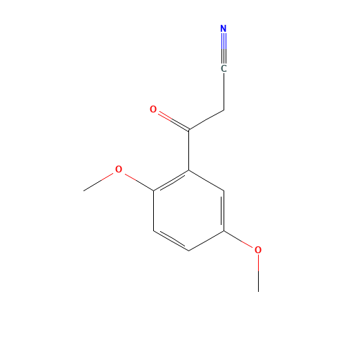 2,5-DIMETHOXYBENZOYLACETONITRILE (CAS: 898787-03-6) - Chemical Structure and Molecular Formula 