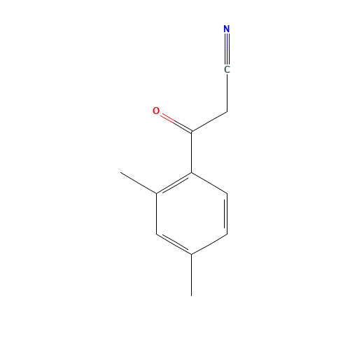 2,4-DIMETHYLBENZOYLACETONITRILE (CAS: 53882-91-0) - Chemical Structure and Molecular Formula 