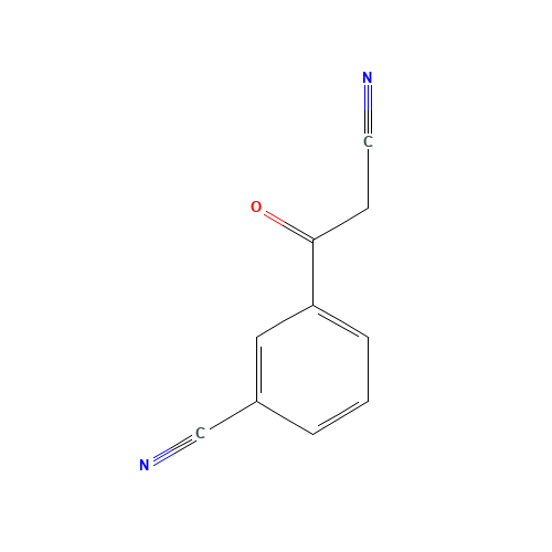 3-(2-CYANOACETYL)BENZONIRILE (CAS: 21667-63-0) - Chemical Structure and Molecular Formula 
