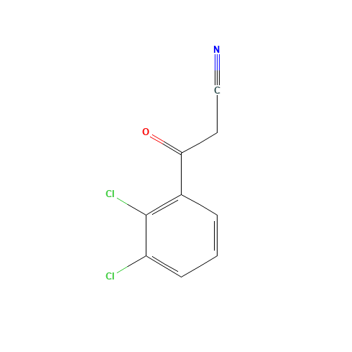 2,3-Dichlorobenzoylacetonitrile (CAS: 75473-09-5) - Chemical Structure and Molecular Formula 
