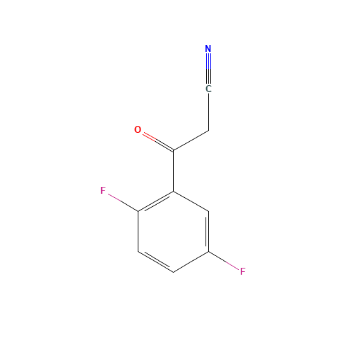 2,5-DIFLUOROBENZOYLACETONITRILE (CAS: 71682-96-7) - Chemical Structure and Molecular Formula 