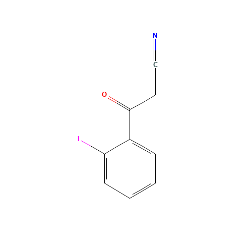 2-IODOBENZOYLACETONITRILE (CAS: 158387-19-0) - Chemical Structure and Molecular Formula 