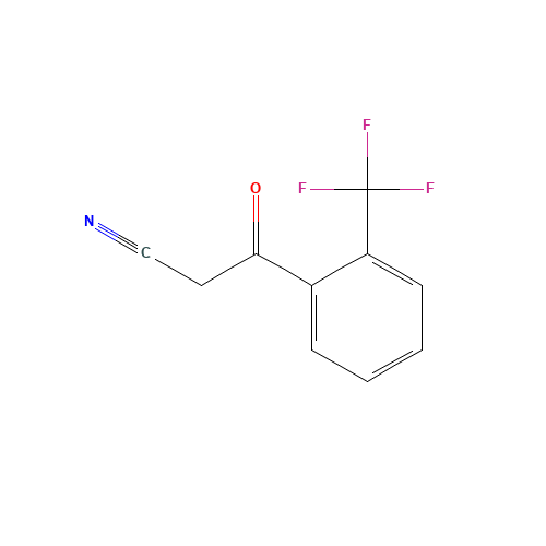 2-TRIFLUOROMETHYLBENZOYLACETONITRILE (CAS: 40018-10-8) - Chemical Structure and Molecular Formula 