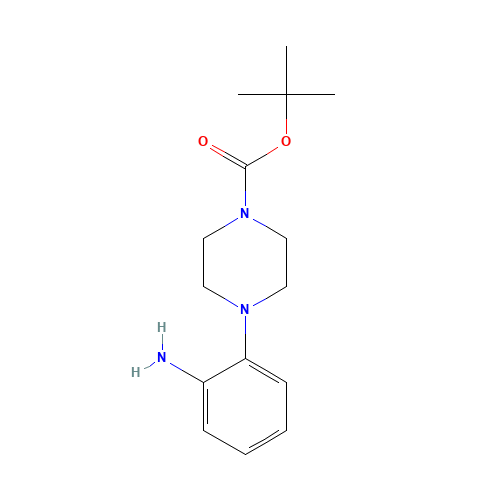 4-(2-AMINO-PHENYL)-PIPERAZINE-1-CARBOXYLIC ACID TERT-BUTYL ESTER (CAS: 170017-74-0) - Chemical Structure and Molecular Formula 