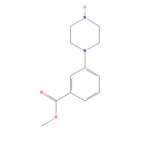 Methyl 3-(1-piperazinyl)benzoate (CAS: 179003-08-8) - Chemical Structure and Molecular Formula 