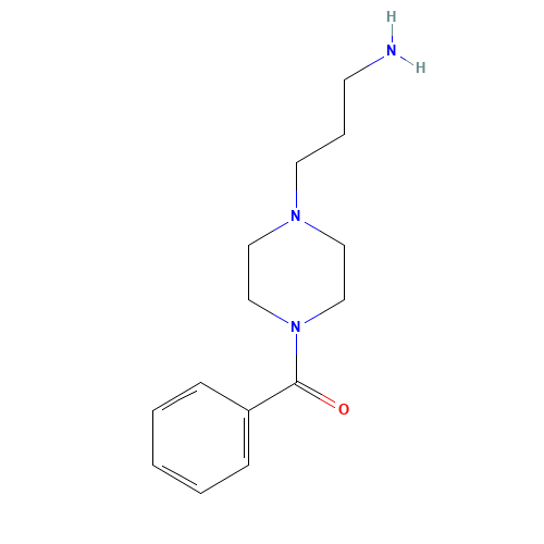 3-(4-Benzoylpiperazinyl)propanamine (CAS: 102391-96-8) - Chemical Structure and Molecular Formula 