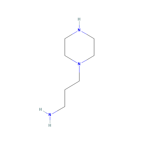 1-(3-AMINOPROPYL)PIPERAZINE (CAS: 34885-02-4) - Chemical Structure and Molecular Formula 