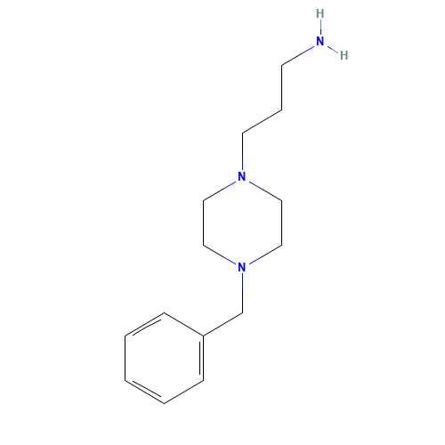 3-(4-Benzyl-piperazinyl)propanamine (CAS: 4553-27-9) - Chemical Structure and Molecular Formula 