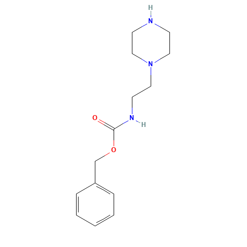 (2-PIPERAZIN-1-YL-ETHYL)CARBAMIC ACID BENZYL ESTER (CAS: 302557-33-1) - Chemical Structure and Molecular Formula 