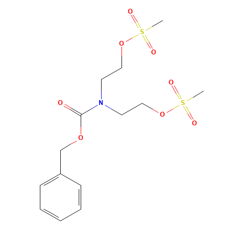 N-Cbz-N,N-bis{2-[(methylsulfonyl)oxy]ethyl}-amine (CAS: 133024-90-5) - Chemical Structure and Molecular Formula 
