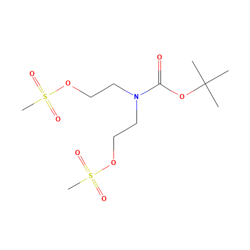 N-Boc-N,N-Bis{2-[(methanesulfonyl)oxy]ethyl}amine (CAS: 401518-11-4) - Chemical Structure and Molecular Formula 