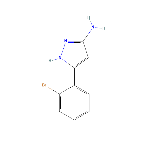 3-Amino-5-(2-bromophenyl)-1H-pyrazole (CAS: 149246-80-0) - Chemical Structure and Molecular Formula 