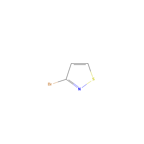 ISOTHIAZOLE,3-BROMO- (CAS: 55512-82-8) - Chemical Structure and Molecular Formula 