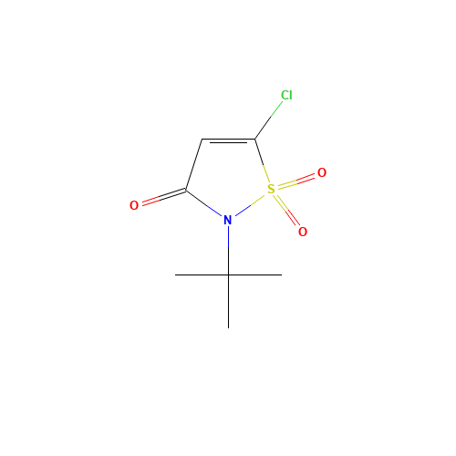 2-TERT-BUTYL-5-CHLORO-ISOTHIAZOL-3-ONE (CAS: 850314-47-5) - Chemical Structure and Molecular Formula 
