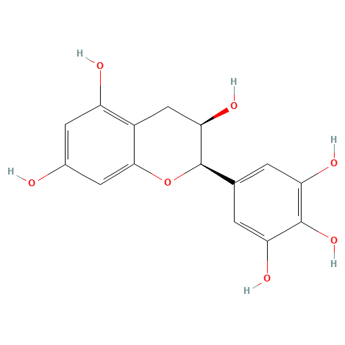 (-)-Epigallocatechin (CAS: 970-74-1) - Chemical Structure and Molecular Formula 