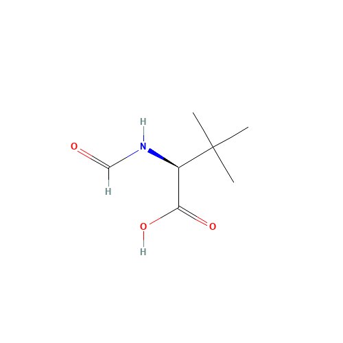 (-)-N-FORMYL-L-TERT-LEUCINE (CAS: 92571-61-4) - Chemical Structure and Molecular Formula 