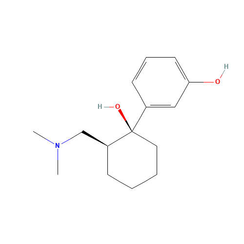 (-)-O-DESMETHYLTRAMADOL,HYDROCHLORIDE (CAS: 144830-15-9) - Chemical Structure and Molecular Formula 