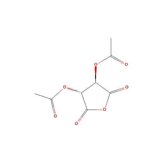 (+)-DIACETYL-L-TARTARIC ANHYDRIDE (CAS: 6283-74-5) - Chemical Structure and Molecular Formula 
