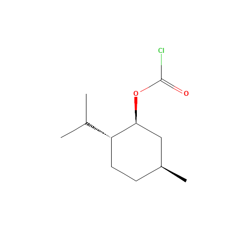 (+)-MENTHYL CHLOROFORMATE (CAS: 7635-54-3) - Chemical Structure and Molecular Formula 