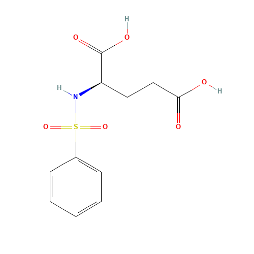 (R)-(-)-N-(PHENYLSULPHONYL)GLUTAMIC ACID (CAS: 20531-37-7) - Chemical Structure and Molecular Formula 