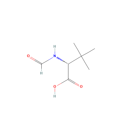 (+)-N-FORMYL-D-TERT-LEUCINE (CAS: 92571-59-0) - Chemical Structure and Molecular Formula 