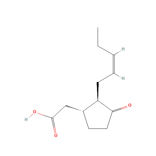 (+/-)-JASMONIC ACID (CAS: 77026-92-7) - Chemical Structure and Molecular Formula 
