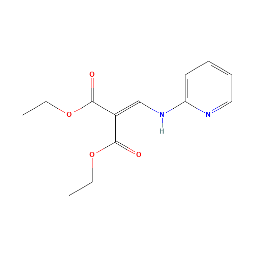 (2-PYRIDYLAMINO)METHYLENEMALONIC ACID DIETHYL ESTER (CAS: 39080-52-9) - Chemical Structure and Molecular Formula 