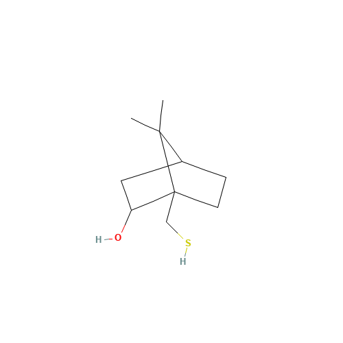(1S)-(-)-10-MERCAPTOBORNEOL (CAS: 71242-59-6) - Chemical Structure and Molecular Formula 