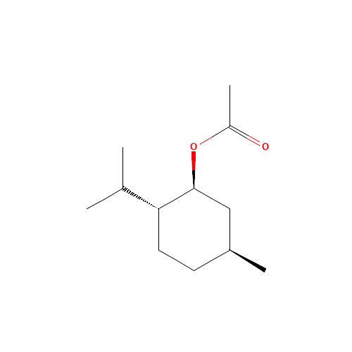 (1S)-(+)-MENTHYL ACETATE (CAS: 5157-89-1) - Chemical Structure and Molecular Formula 