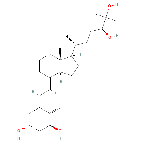 (24R)-1(ALPHA),24,25-TRIHYDROXYVITAMIN D3* (CAS: 56142-94-0) - Chemical Structure and Molecular Formula 